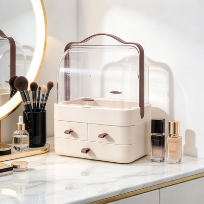 💄 Beauty-Ready | Premium Acrylic Makeup Organizer | Elegant Multi-Layer Storage