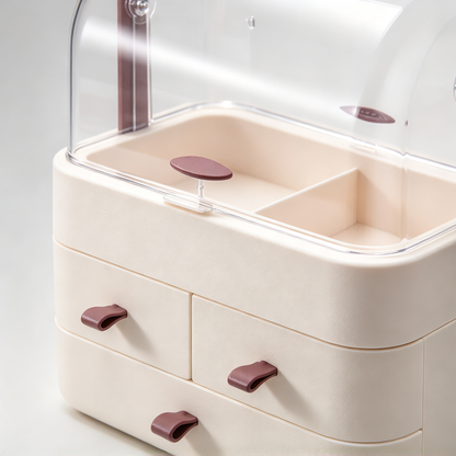 💄 Beauty-Ready | Premium Acrylic Makeup Organizer | Elegant Multi-Layer Storage