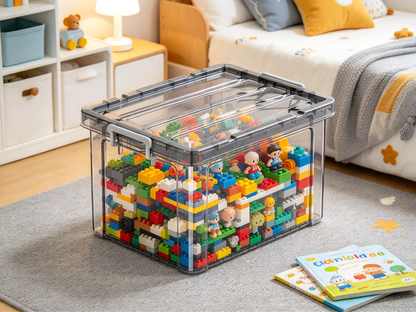 📦 Home Essential | Clear Plastic Storage | Stackable Space Organization