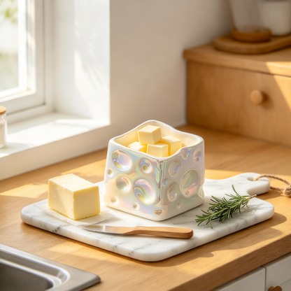 🧀 Kitchen Essential | Premium Ceramic Storage | Elegant Cheese Preservation