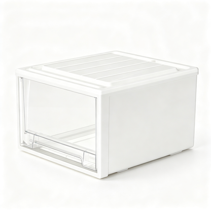 📦 Home Essential | Durable Plastic Organizer | Clear Front Desktop Storage