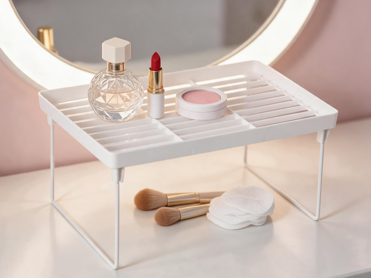 🏠 Home Essential | Adjustable Metal Organizer | Space-Saving Desktop Storage