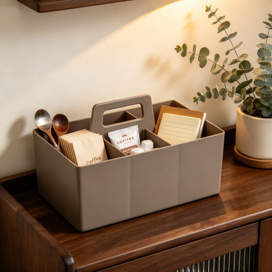 🧺 Home Essential | Durable Plastic Organizer | Portable Desktop Storage
