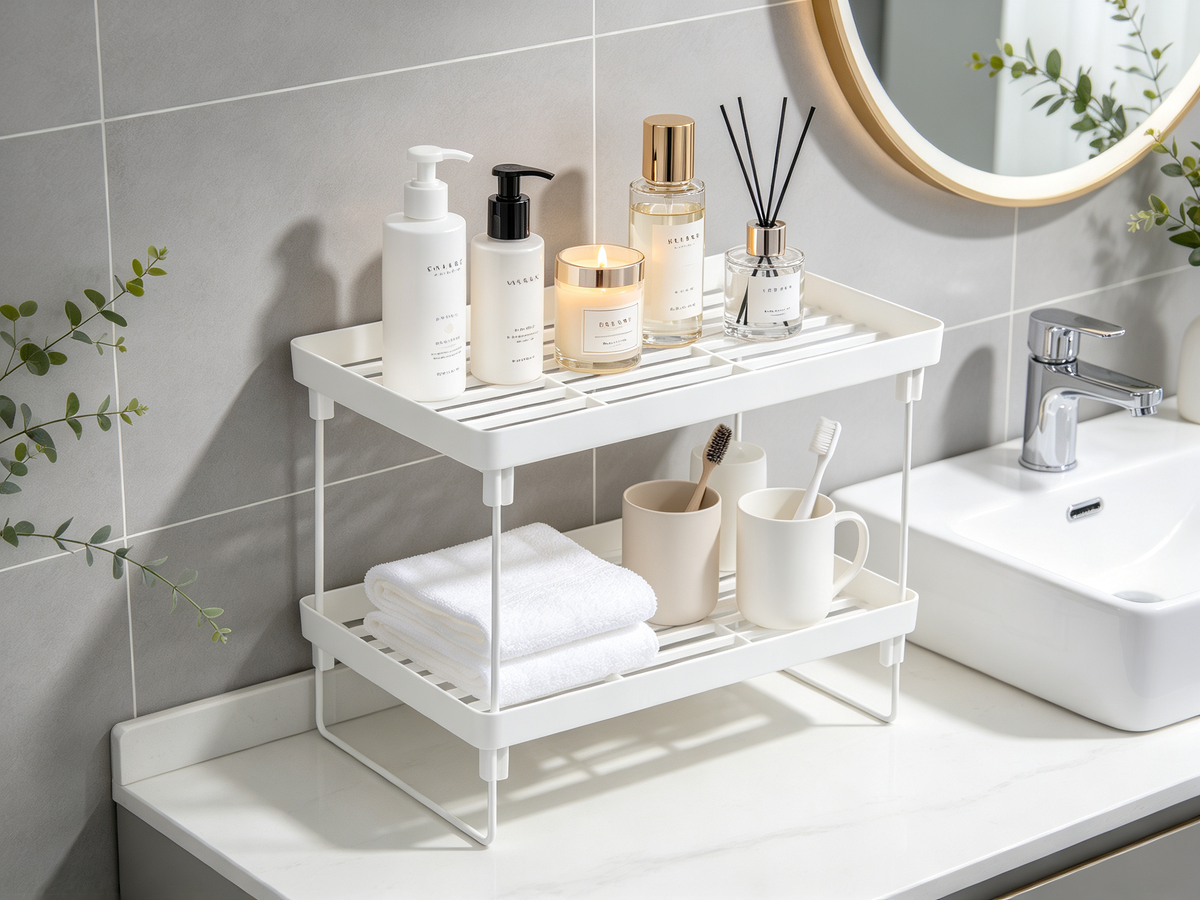 🏠 Home Essential | Adjustable Metal Organizer | Space-Saving Desktop Storage