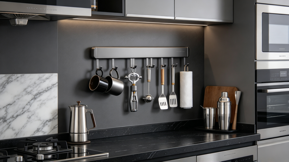🔑 Home Essential | Durable Metal Organizer | Space-Saving Kitchen Hanging