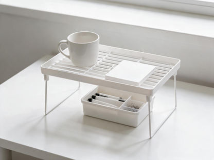 🏠 Home Essential | Adjustable Metal Organizer | Space-Saving Desktop Storage
