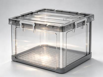 📦 Home Essential | Clear Plastic Storage | Stackable Space Organization