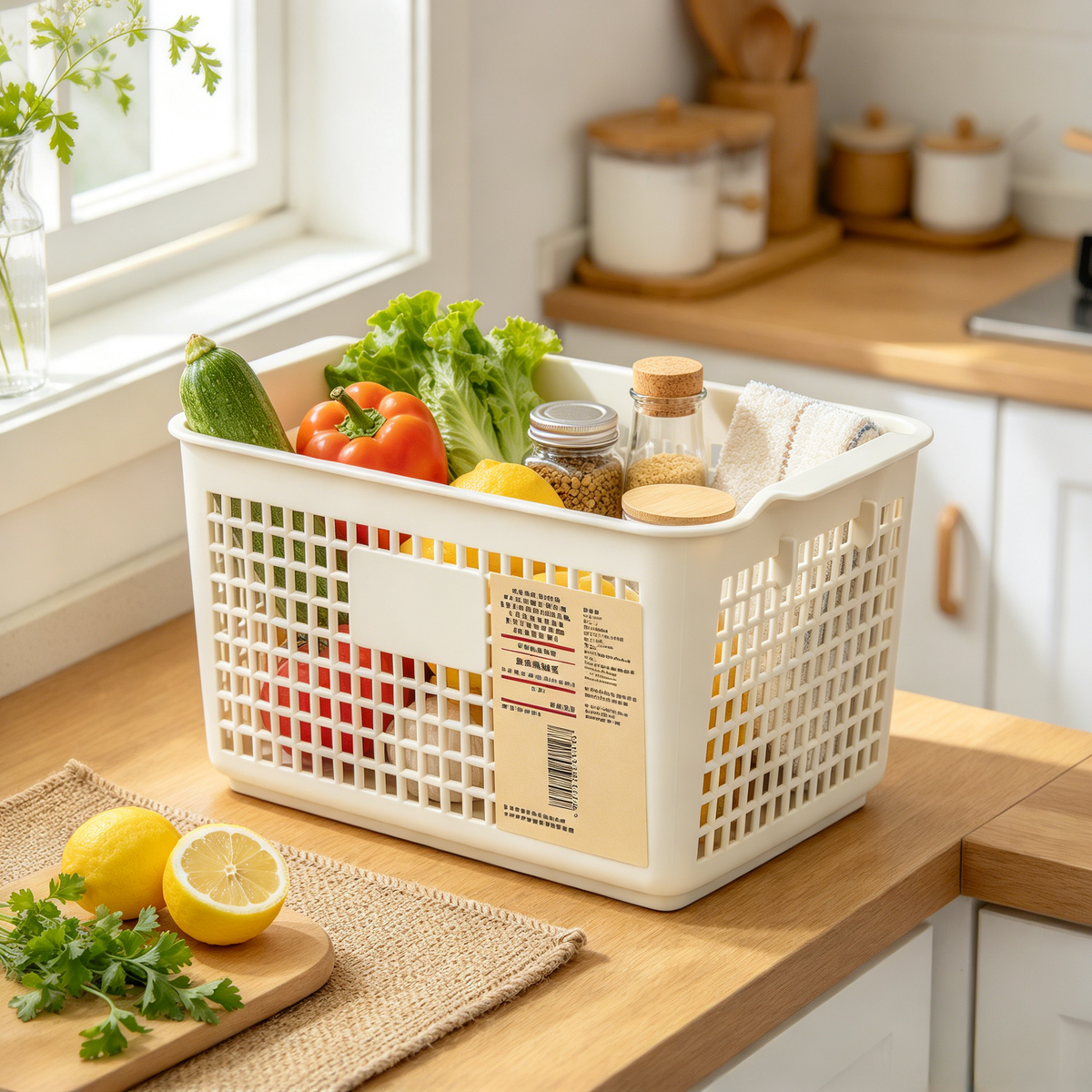 🧺 Home Essential | Durable Plastic Storage | Neat Desktop Organization