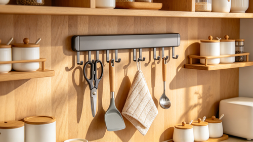 🔑 Home Essential | Durable Metal Organizer | Space-Saving Kitchen Hanging
