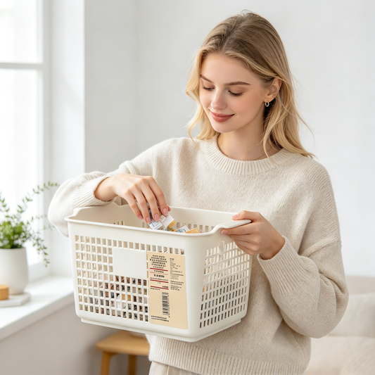 🧺 Home Essential | Durable Plastic Storage | Neat Desktop Organization