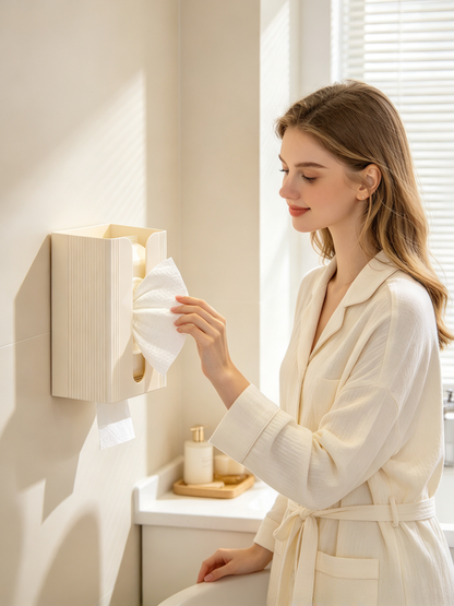 🧻 Home Essential | Durable Plastic Organizer | Modern Wall Tissue Storage