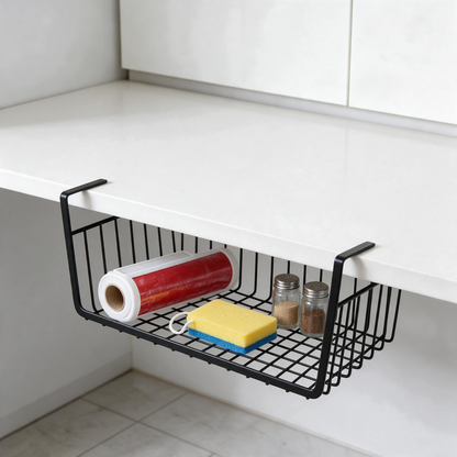 🗂️ Home Essential | Durable Metal Storage | Under Desk Space Organizer